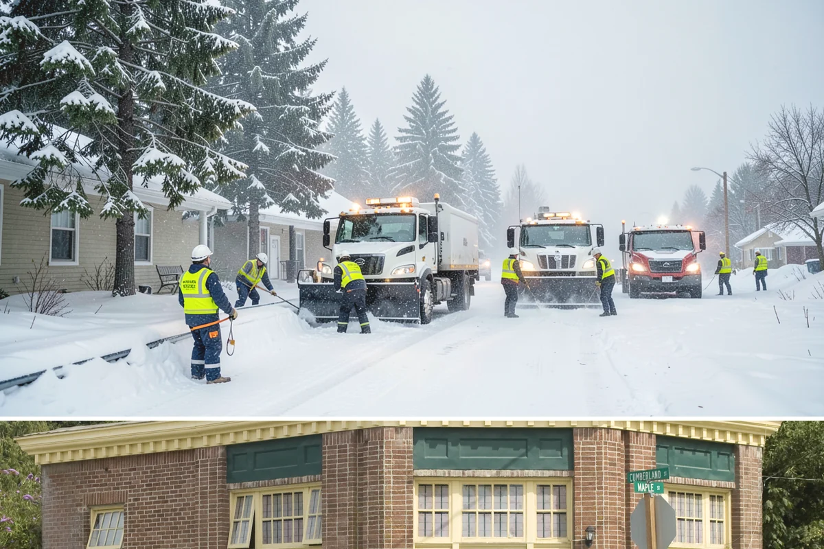 Sidewalk Tractor Service in Hamilton, Skagit County, WA - Sidewalk tractor service runs throughout the snow and ice season from late November through February on pedestrian-heavy sites.