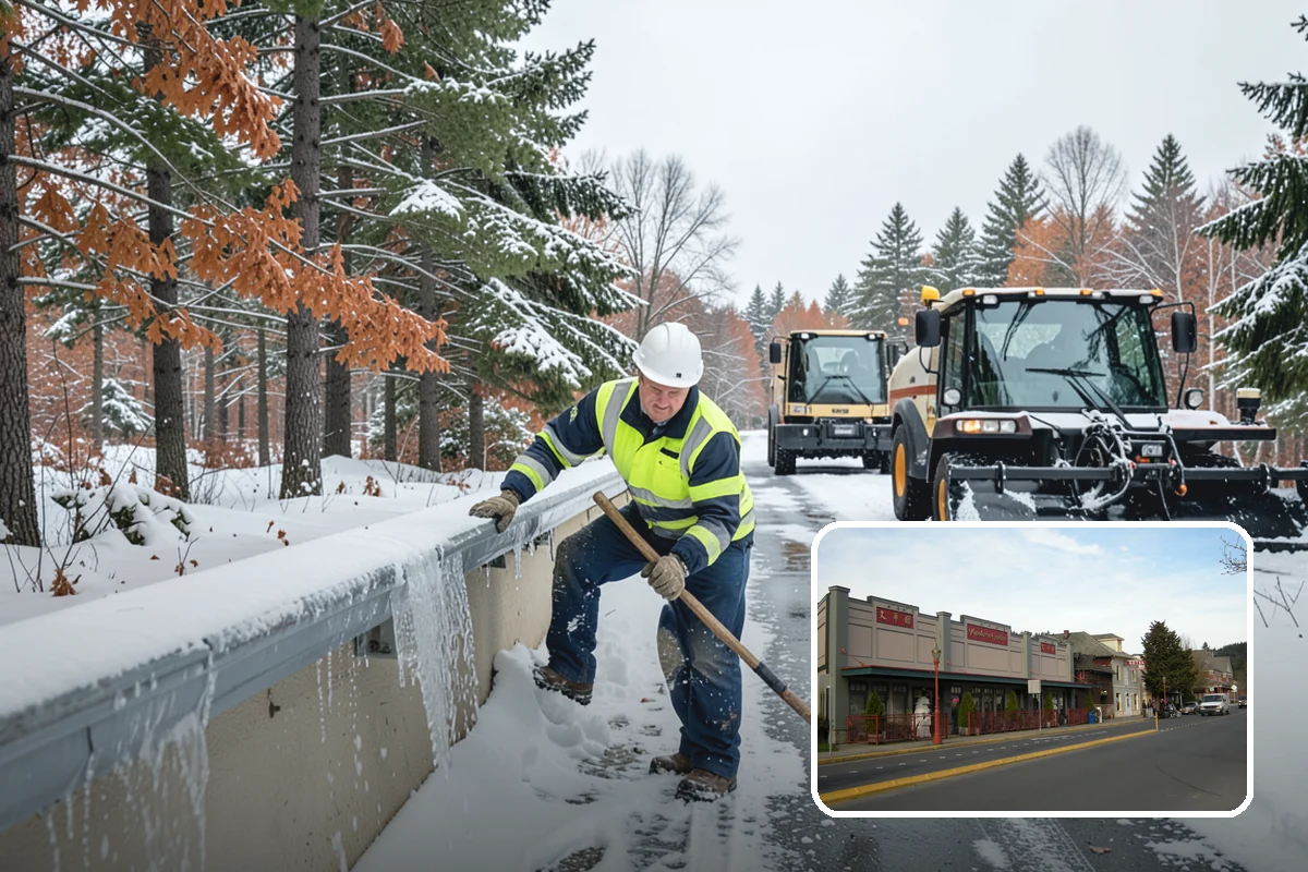 Sidewalk Tractor Service in Issaquah, King County, WA - Clearing of narrow walks and paths trucks cannot reach