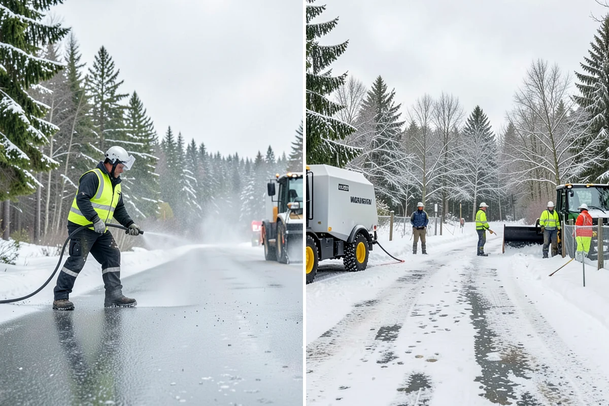 Sidewalk Tractor Service in Kenmore, King County, WA - Deploy the sidewalk tractor with plow or brush and spreader