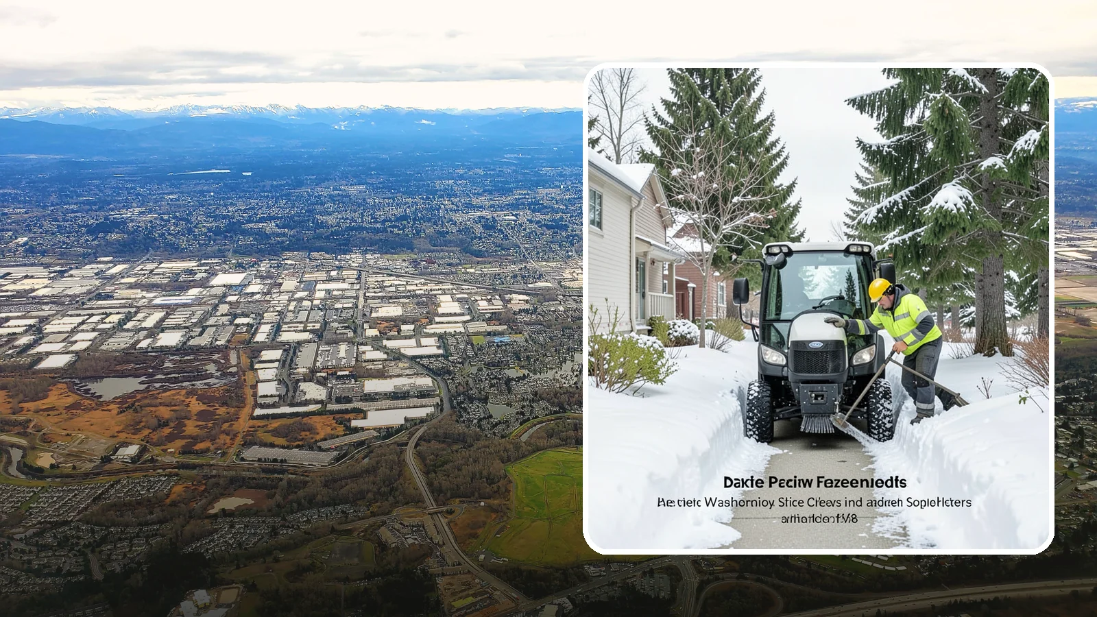 Sidewalk Tractor Service in Kent, King County, WA - Our compact sidewalk tractors clear and treat walkways too narrow for trucks in a single efficient pass.