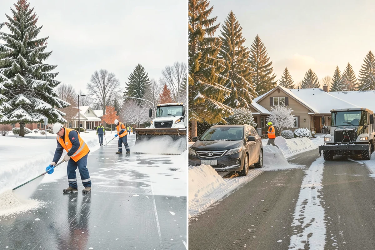 Sidewalk Tractor Service in Kent, King County, WA - Deploy the sidewalk tractor with plow or brush and spreader