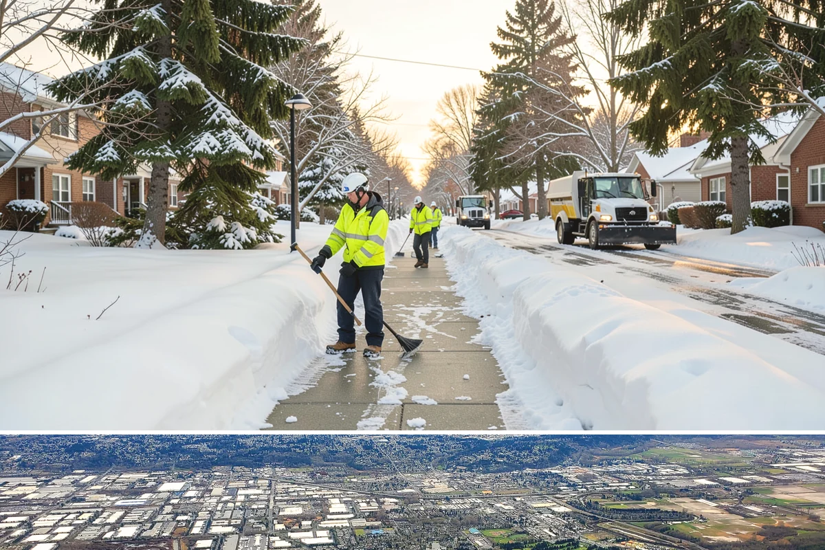 Sidewalk Tractor Service in Kent, King County, WA - Sidewalk tractor service runs throughout the snow and ice season from late November through February on pedestrian-heavy sites.