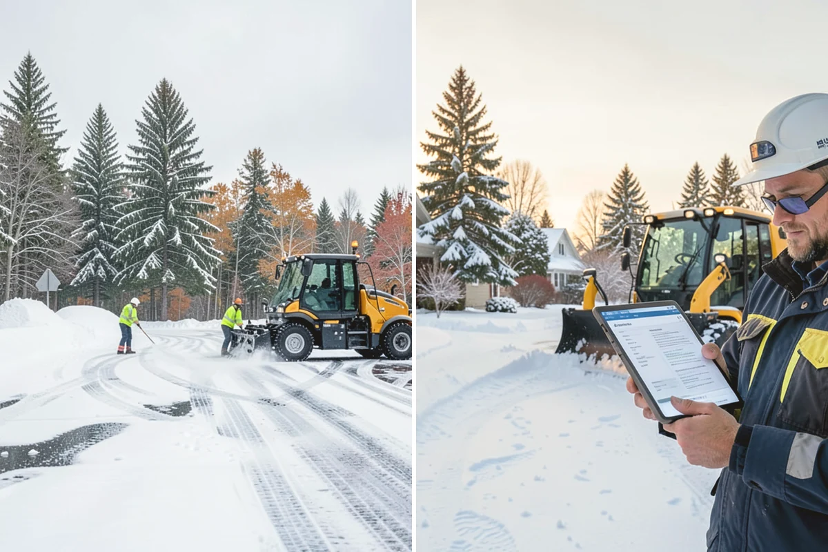 Sidewalk Tractor Service in La Conner, Skagit County, WA - Deploy the sidewalk tractor with plow or brush and spreader