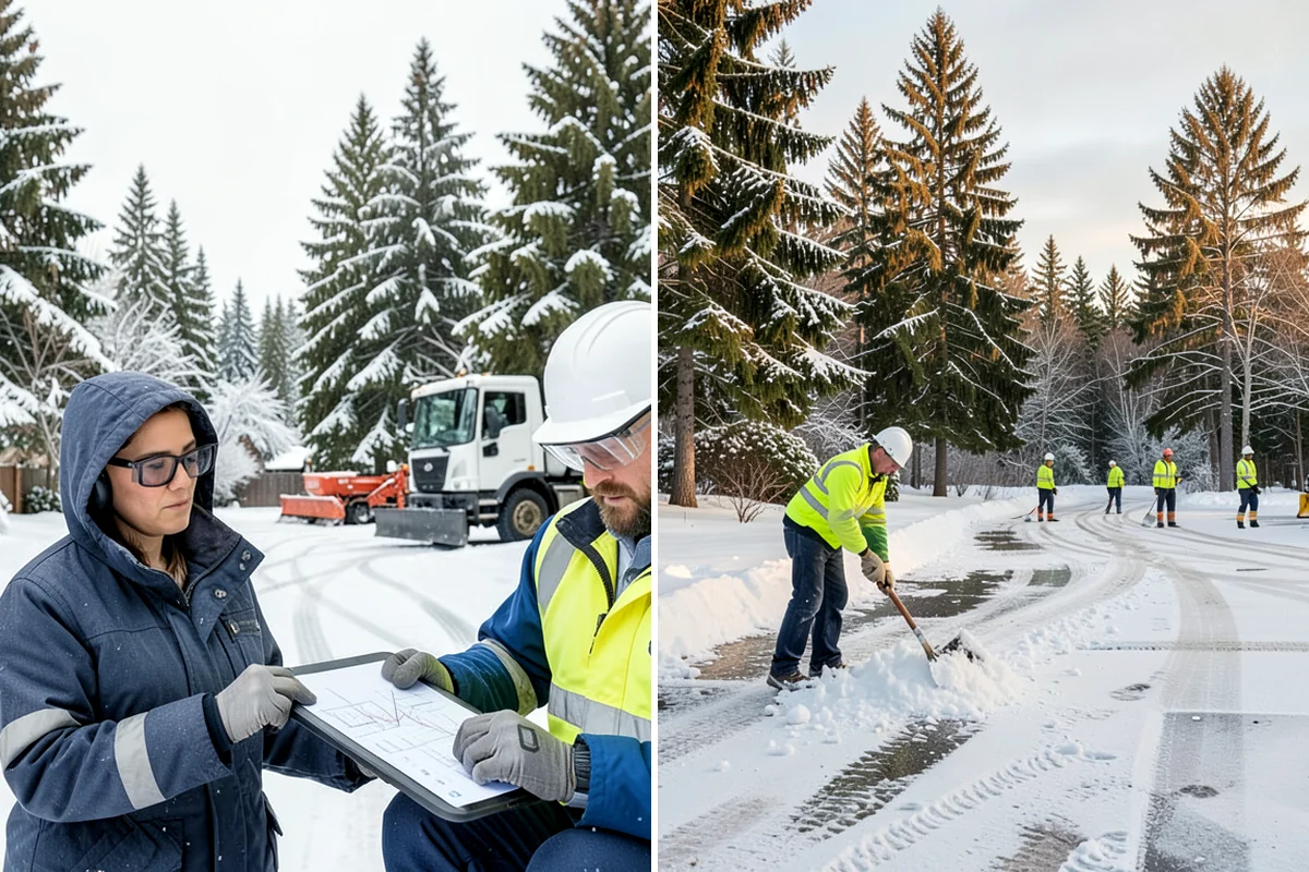 Sidewalk Tractor Service in Lake Forest Park, King County, WA - Deploy the sidewalk tractor with plow or brush and spreader