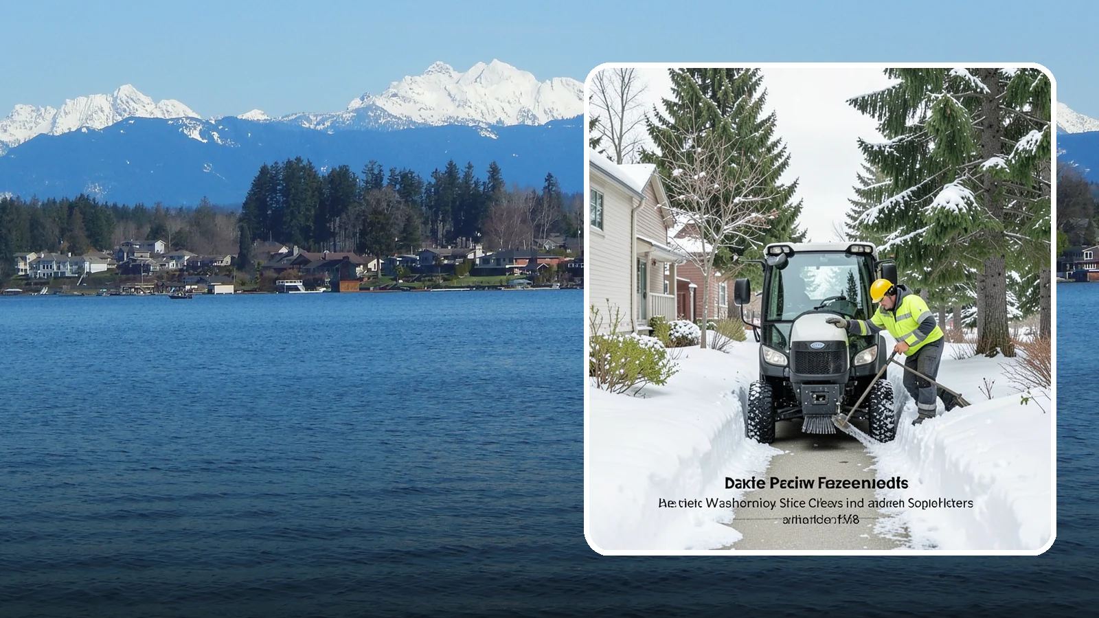 Sidewalk Tractor Service in Lake Stevens, Snohomish County, WA - Our compact sidewalk tractors clear and treat walkways too narrow for trucks in a single efficient pass.