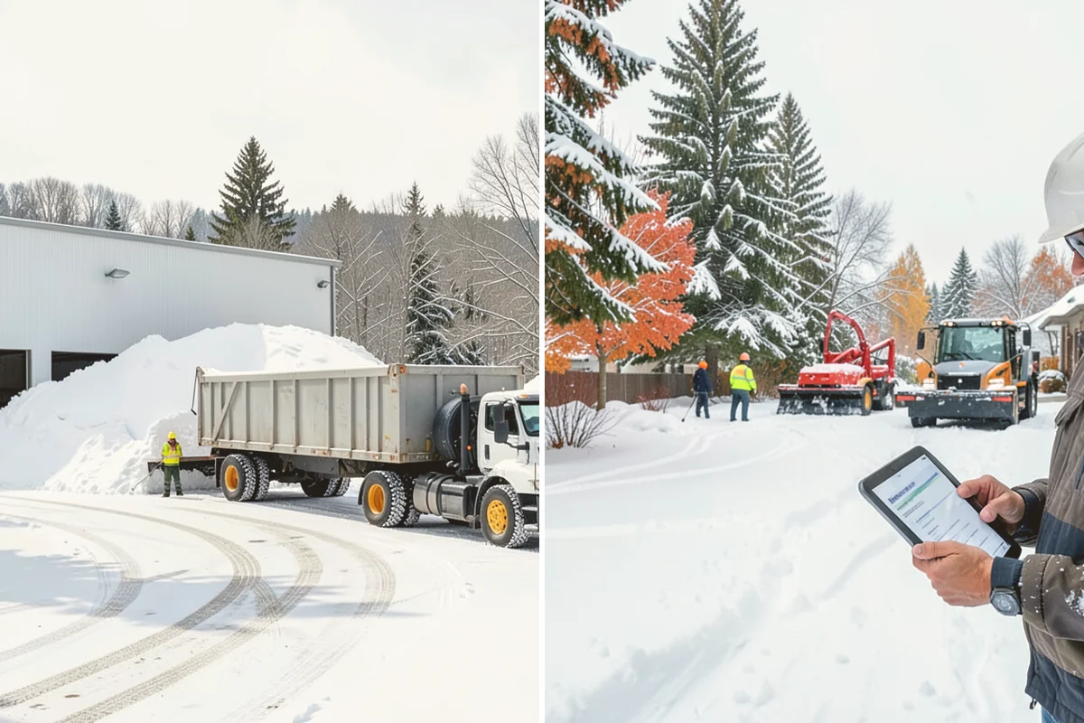 Sidewalk Tractor Service in Langley, Island County, WA - Deploy the sidewalk tractor with plow or brush and spreader