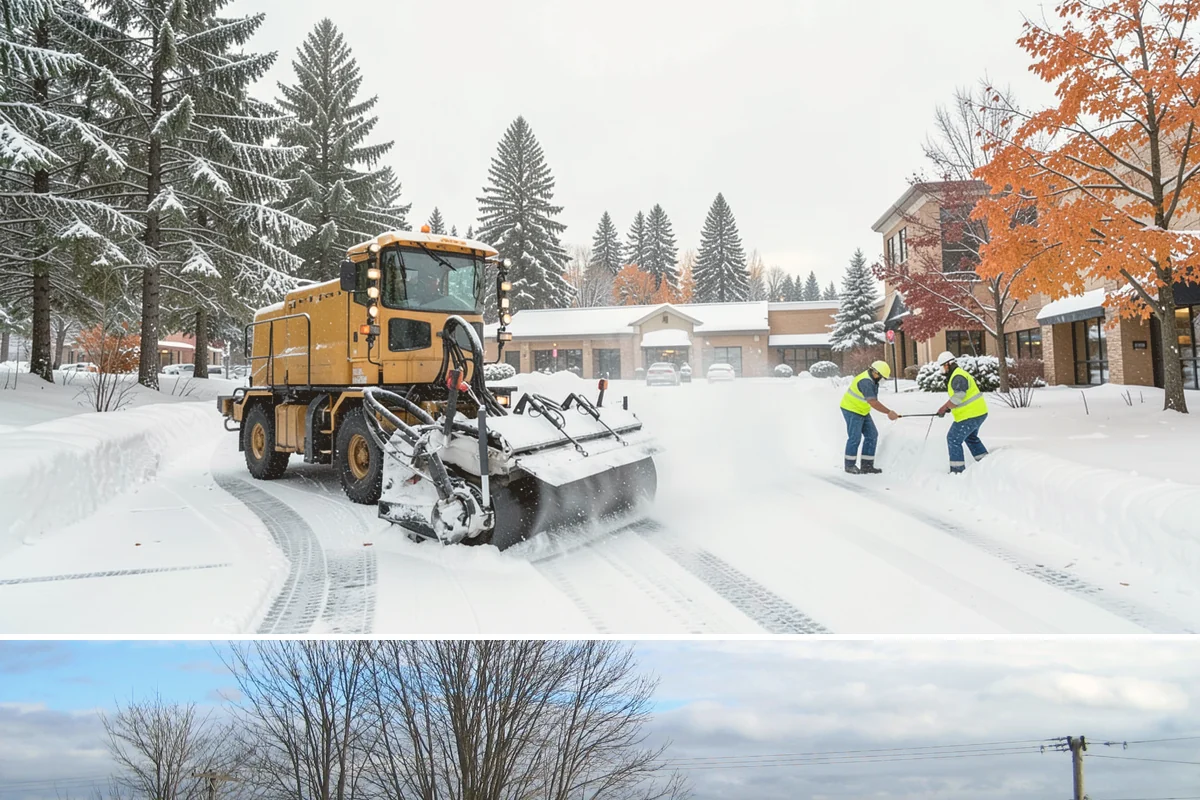 Sidewalk Tractor Service in Langley, Island County, WA - Sidewalk tractor service runs throughout the snow and ice season from late November through February on pedestrian-heavy sites.