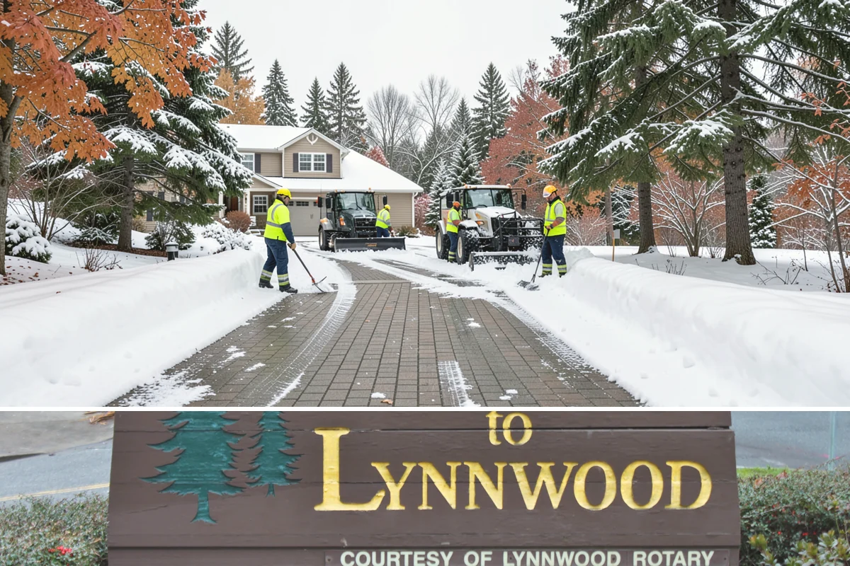 Sidewalk Tractor Service in Lynnwood, Snohomish County, WA - Sidewalk tractor service runs throughout the snow and ice season from late November through February on pedestrian-heavy sites.