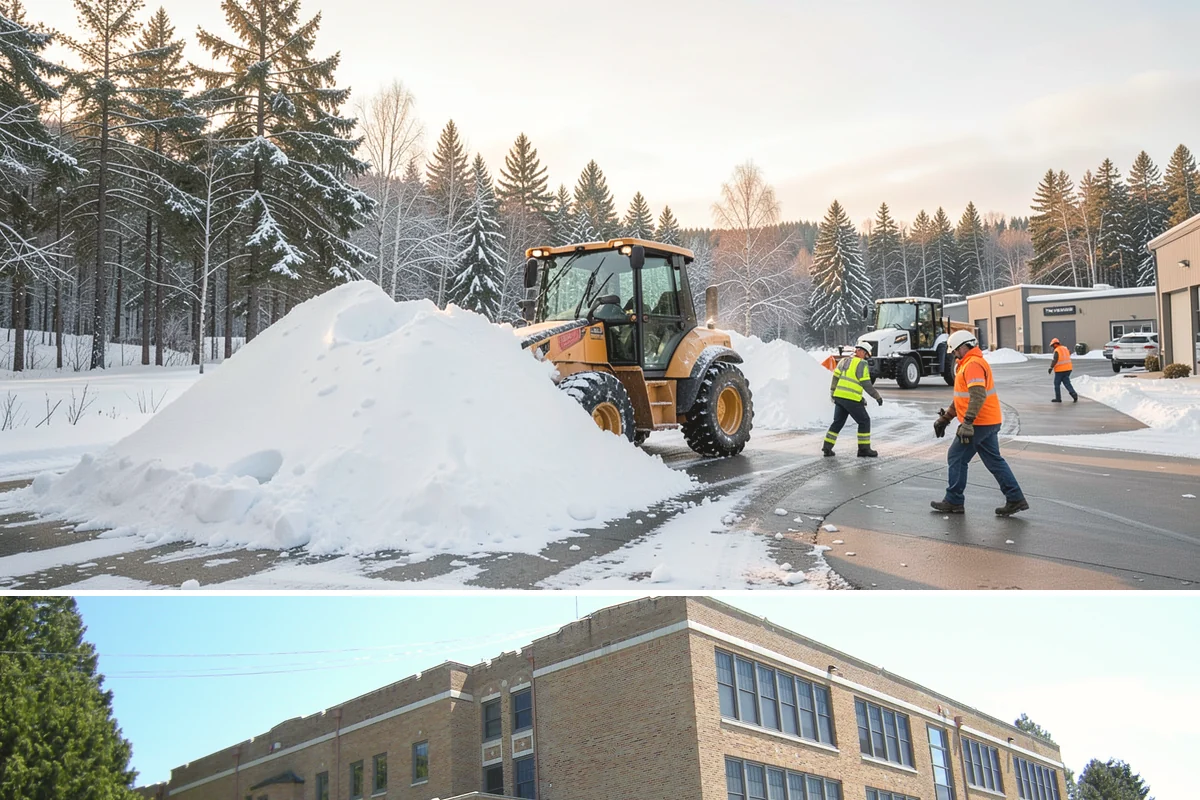 Sidewalk Tractor Service in Maple Valley, King County, WA - Sidewalk tractor service runs throughout the snow and ice season from late November through February on pedestrian-heavy sites.