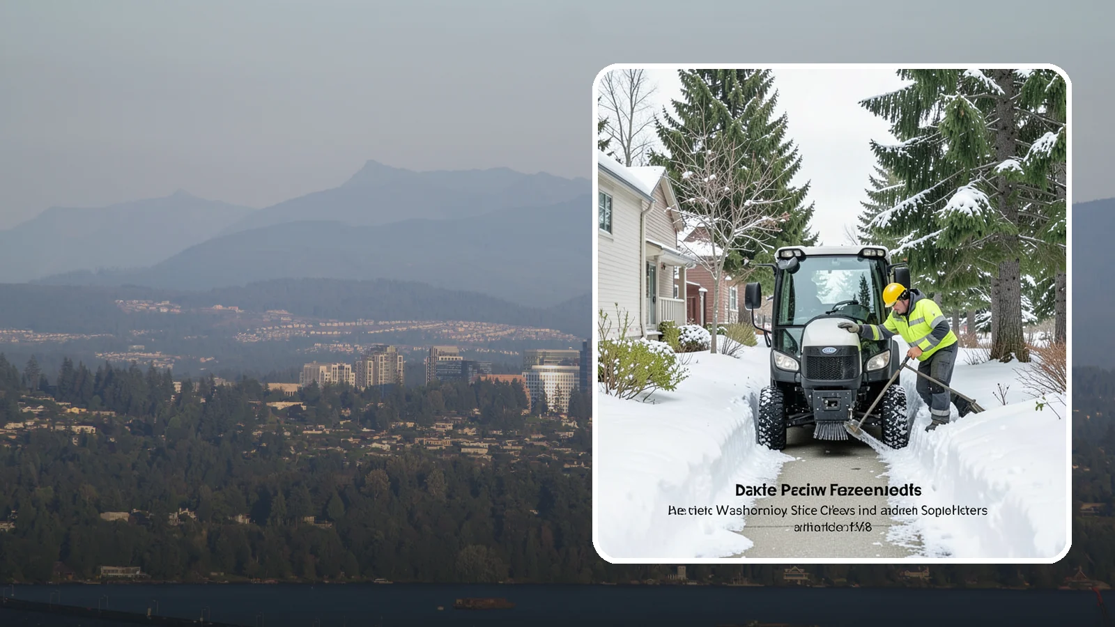 Sidewalk Tractor Service in Medina, King County, WA - Our compact sidewalk tractors clear and treat walkways too narrow for trucks in a single efficient pass.