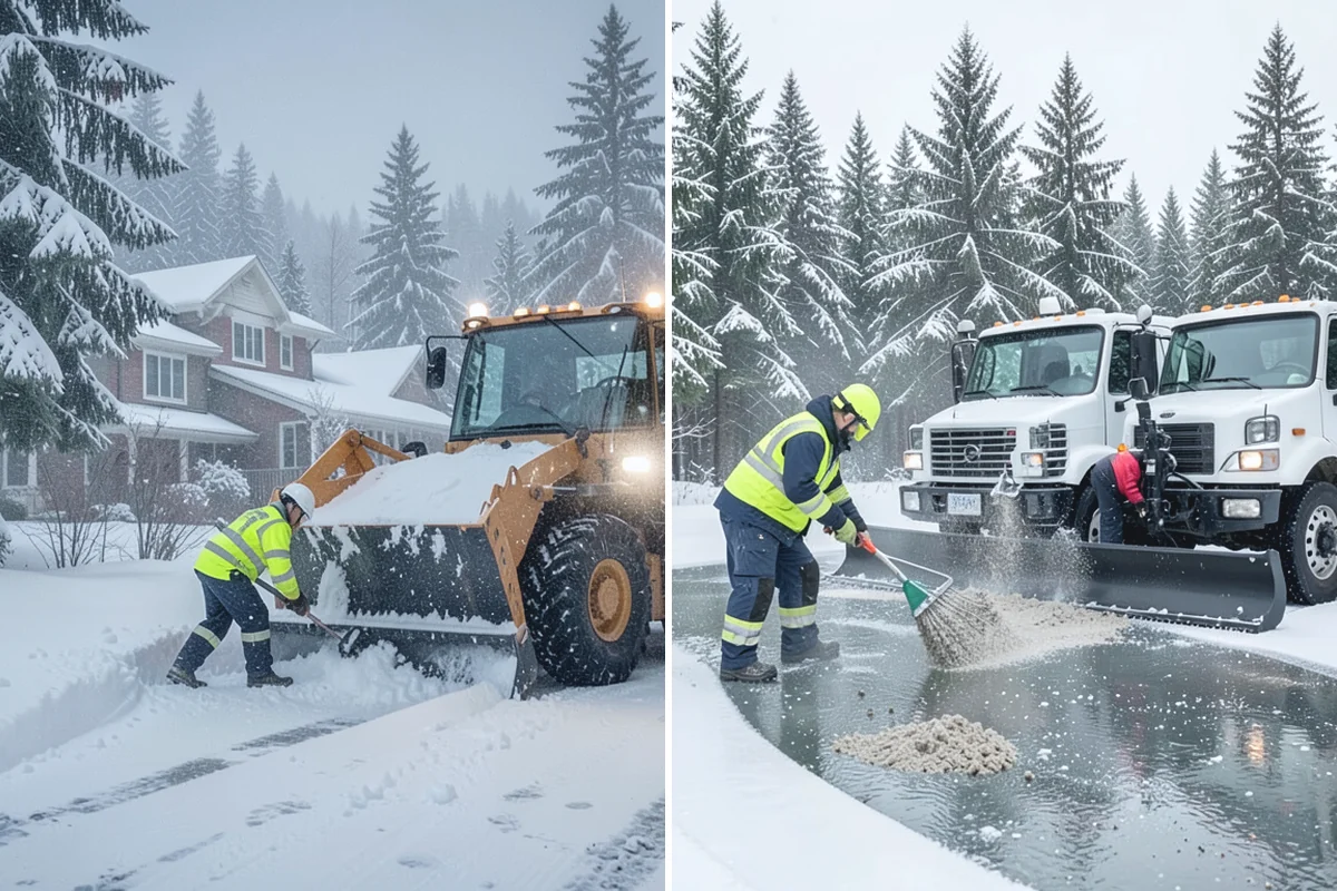 Sidewalk Tractor Service in Medina, King County, WA - Deploy the sidewalk tractor with plow or brush and spreader