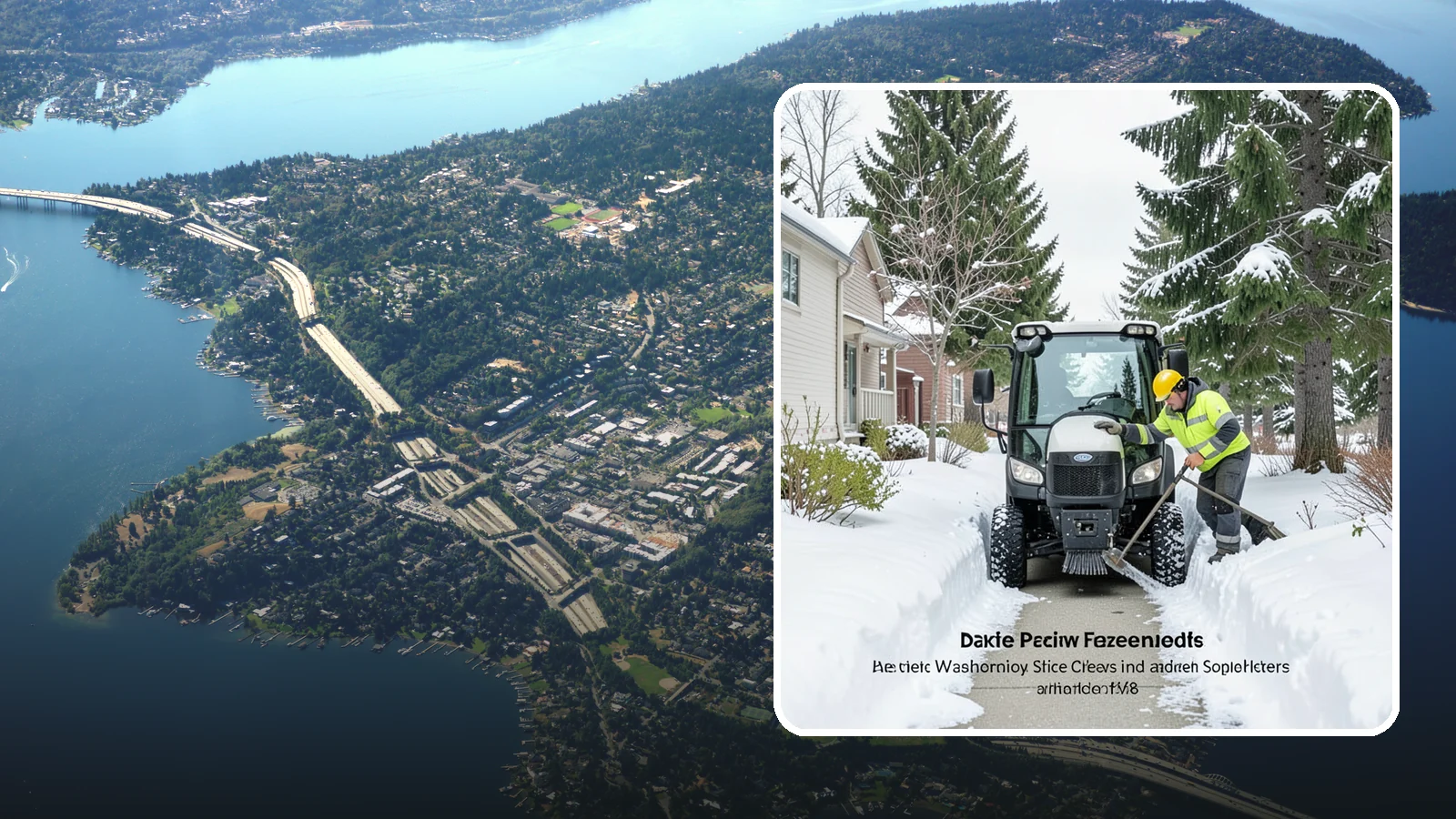 Sidewalk Tractor Service in Mercer Island, King County, WA - Our compact sidewalk tractors clear and treat walkways too narrow for trucks in a single efficient pass.