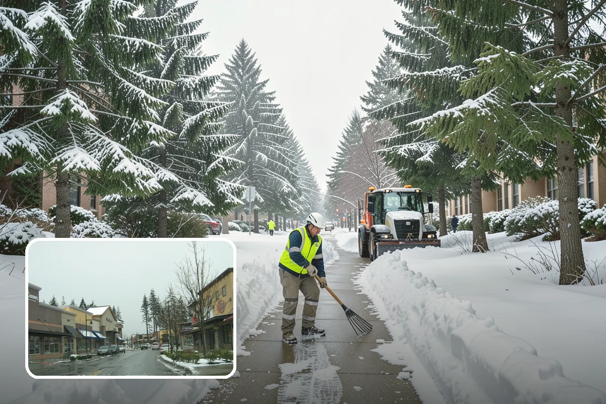 Sidewalk Tractor Service in Mill Creek, Snohomish County, WA - Clearing of narrow walks and paths trucks cannot reach