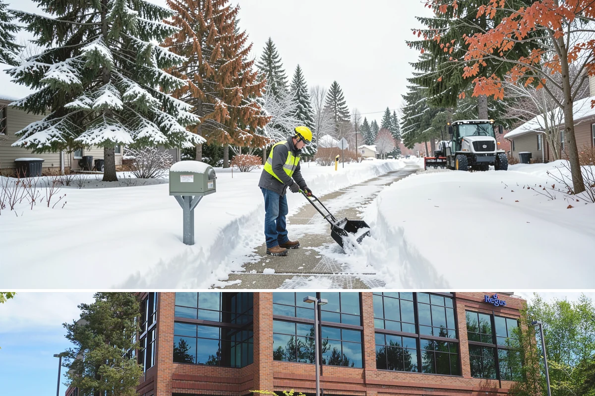 Sidewalk Tractor Service in Mountlake Terrace, Snohomish County, WA - Sidewalk tractor service runs throughout the snow and ice season from late November through February on pedestrian-heavy sites.
