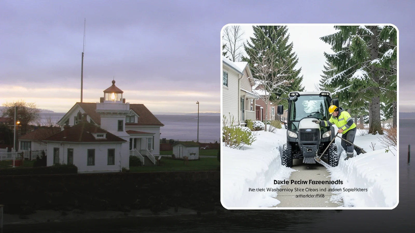 Sidewalk Tractor Service in Mukilteo, Snohomish County, WA - Our compact sidewalk tractors clear and treat walkways too narrow for trucks in a single efficient pass.