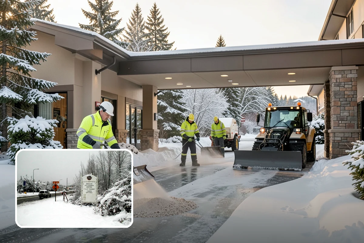 Sidewalk Tractor Service in Newcastle, King County, WA - Clearing of narrow walks and paths trucks cannot reach