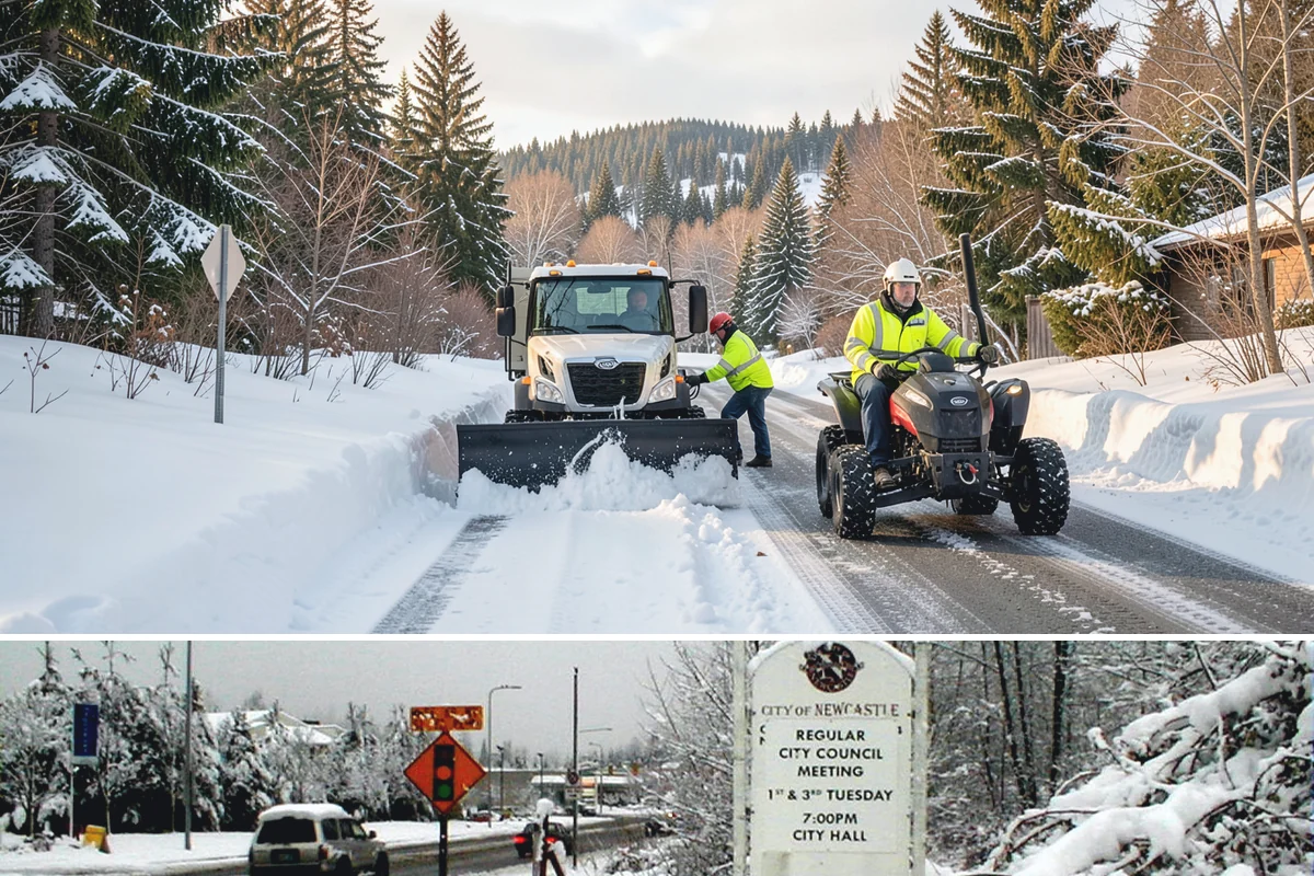 Sidewalk Tractor Service in Newcastle, King County, WA - Sidewalk tractor service runs throughout the snow and ice season from late November through February on pedestrian-heavy sites.