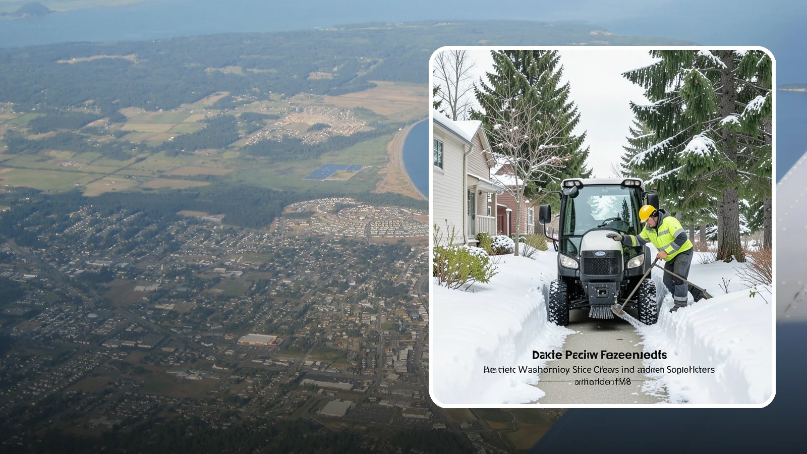 Sidewalk Tractor Service in Oak Harbor, Island County, WA - Our compact sidewalk tractors clear and treat walkways too narrow for trucks in a single efficient pass.