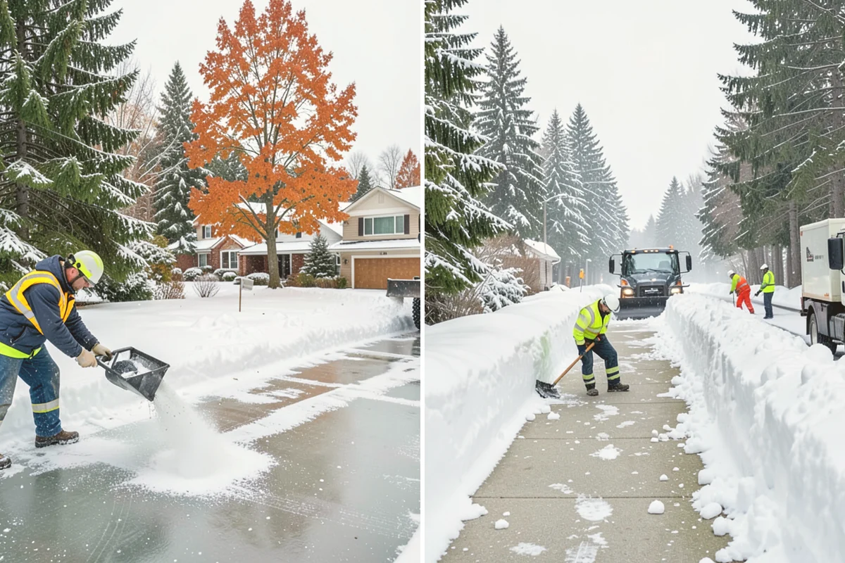 Sidewalk Tractor Service in Orting, Pierce County, WA - Deploy the sidewalk tractor with plow or brush and spreader