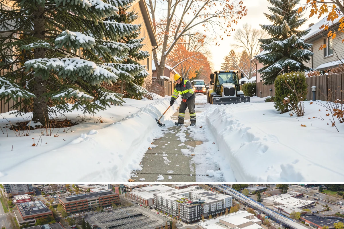 Sidewalk Tractor Service in Redmond, King County, WA - Sidewalk tractor service runs throughout the snow and ice season from late November through February on pedestrian-heavy sites.