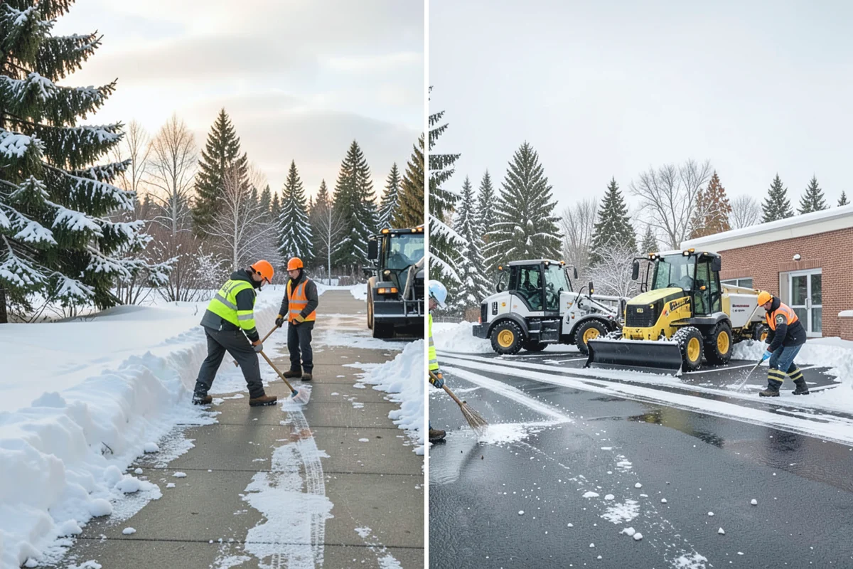 Sidewalk Tractor Service in Renton, King County, WA - Deploy the sidewalk tractor with plow or brush and spreader
