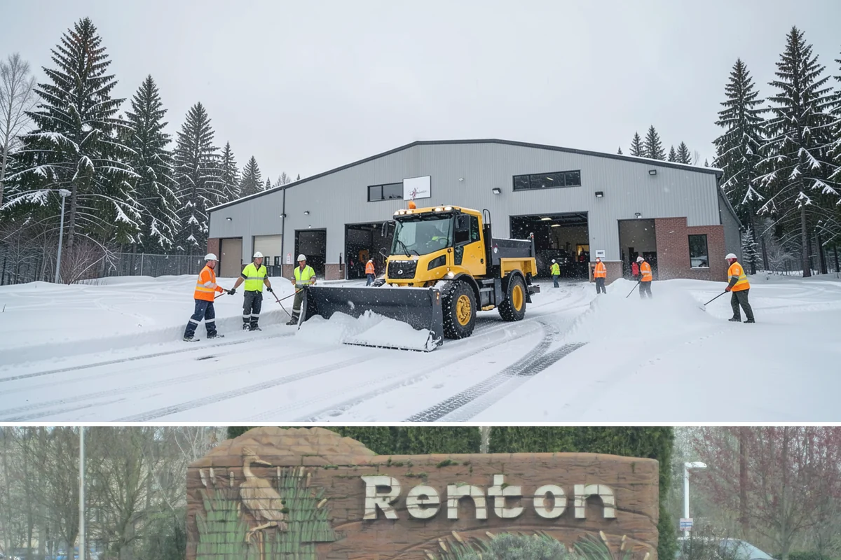 Sidewalk Tractor Service in Renton, King County, WA - Sidewalk tractor service runs throughout the snow and ice season from late November through February on pedestrian-heavy sites.