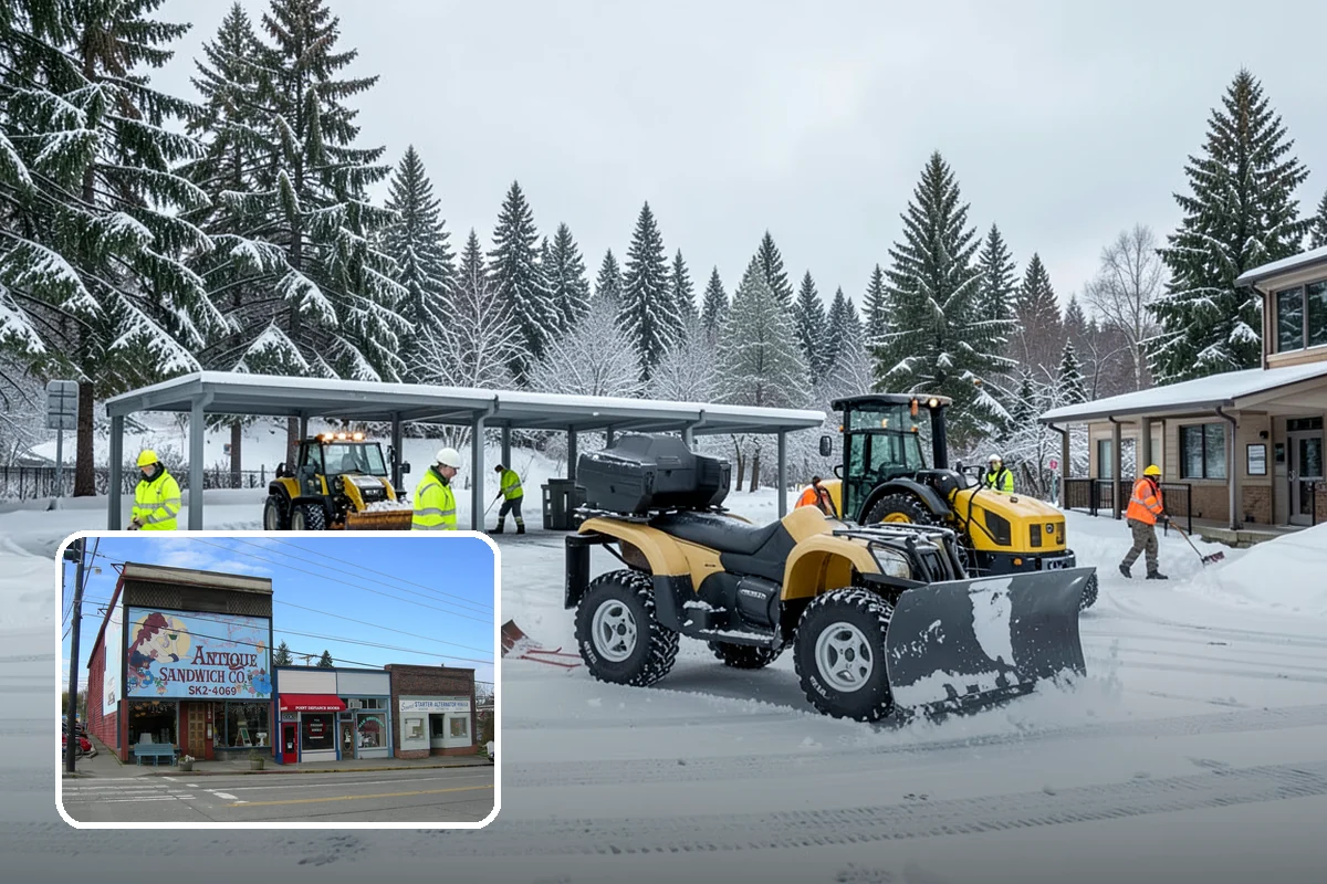 Sidewalk Tractor Service in Ruston, Pierce County, WA - Clearing of narrow walks and paths trucks cannot reach