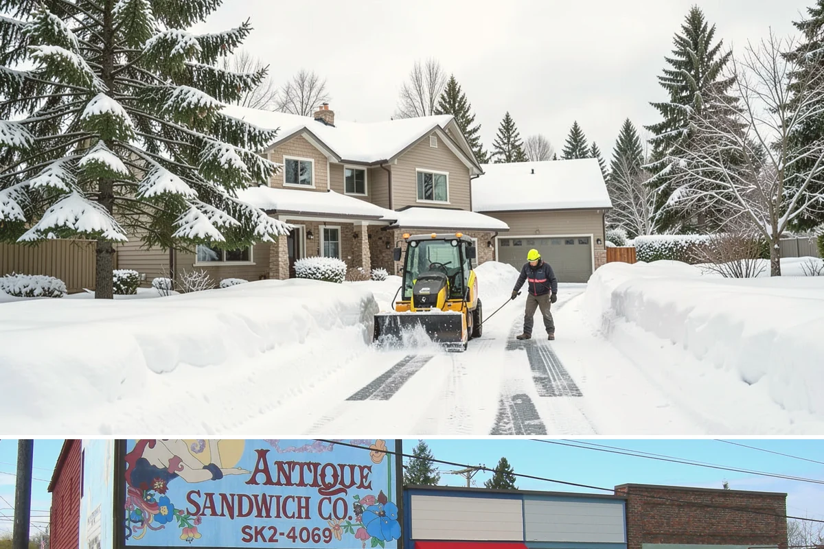 Sidewalk Tractor Service in Ruston, Pierce County, WA - Sidewalk tractor service runs throughout the snow and ice season from late November through February on pedestrian-heavy sites.