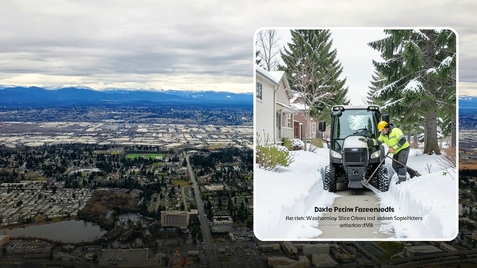Sidewalk Tractor Service in SeaTac, King County, WA - Our compact sidewalk tractors clear and treat walkways too narrow for trucks in a single efficient pass.