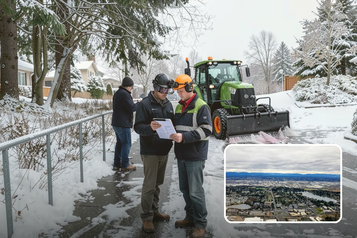 Sidewalk Tractor Service in SeaTac, King County, WA - Clearing of narrow walks and paths trucks cannot reach
