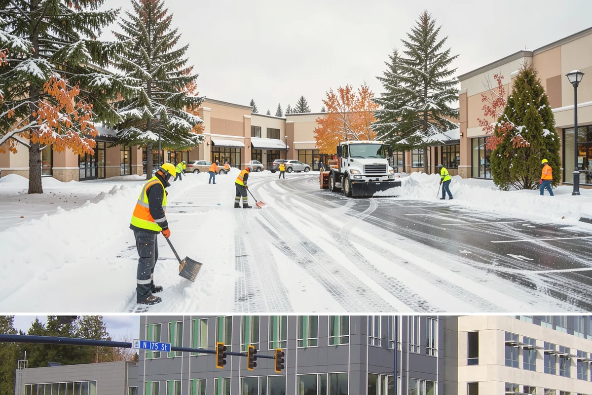 Sidewalk Tractor Service in Shoreline, King County, WA - Sidewalk tractor service runs throughout the snow and ice season from late November through February on pedestrian-heavy sites.