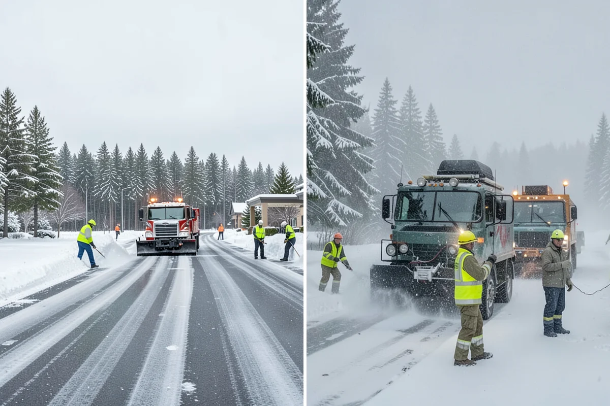 Sidewalk Tractor Service in Snoqualmie, King County, WA - Deploy the sidewalk tractor with plow or brush and spreader