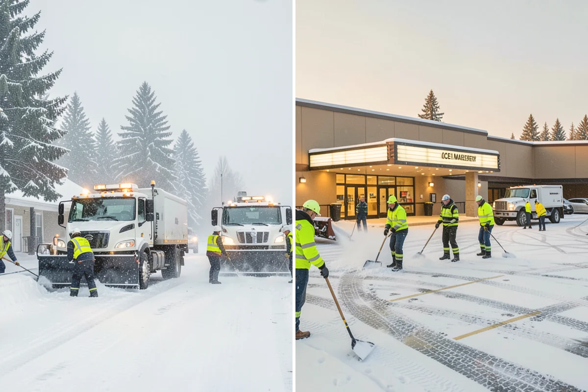 Sidewalk Tractor Service in Stanwood, Snohomish County, WA - Deploy the sidewalk tractor with plow or brush and spreader