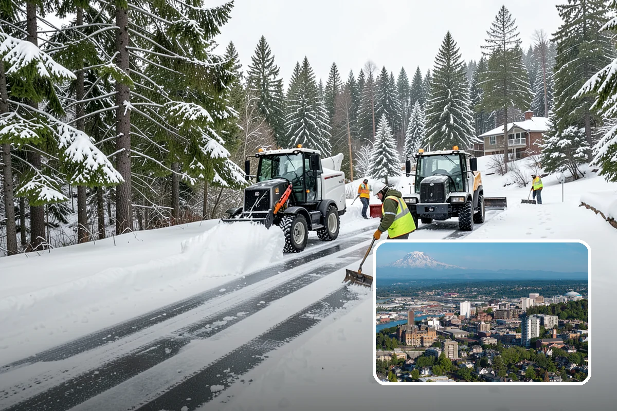 Sidewalk Tractor Service in Tacoma, Pierce County, WA - Clearing of narrow walks and paths trucks cannot reach