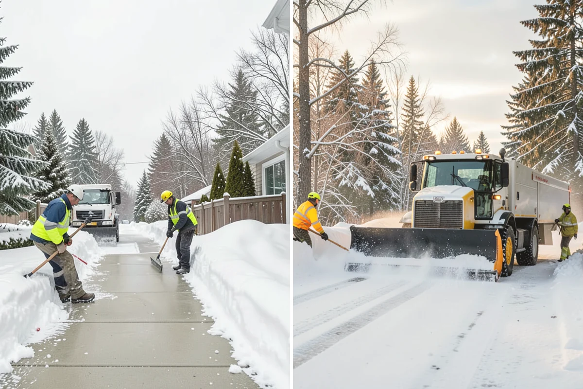 Sidewalk Tractor Service in Tacoma, Pierce County, WA - Deploy the sidewalk tractor with plow or brush and spreader
