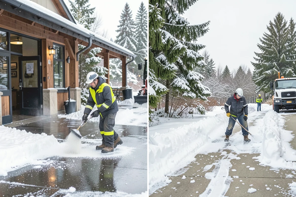 Sidewalk Tractor Service in Tukwila, King County, WA - Deploy the sidewalk tractor with plow or brush and spreader