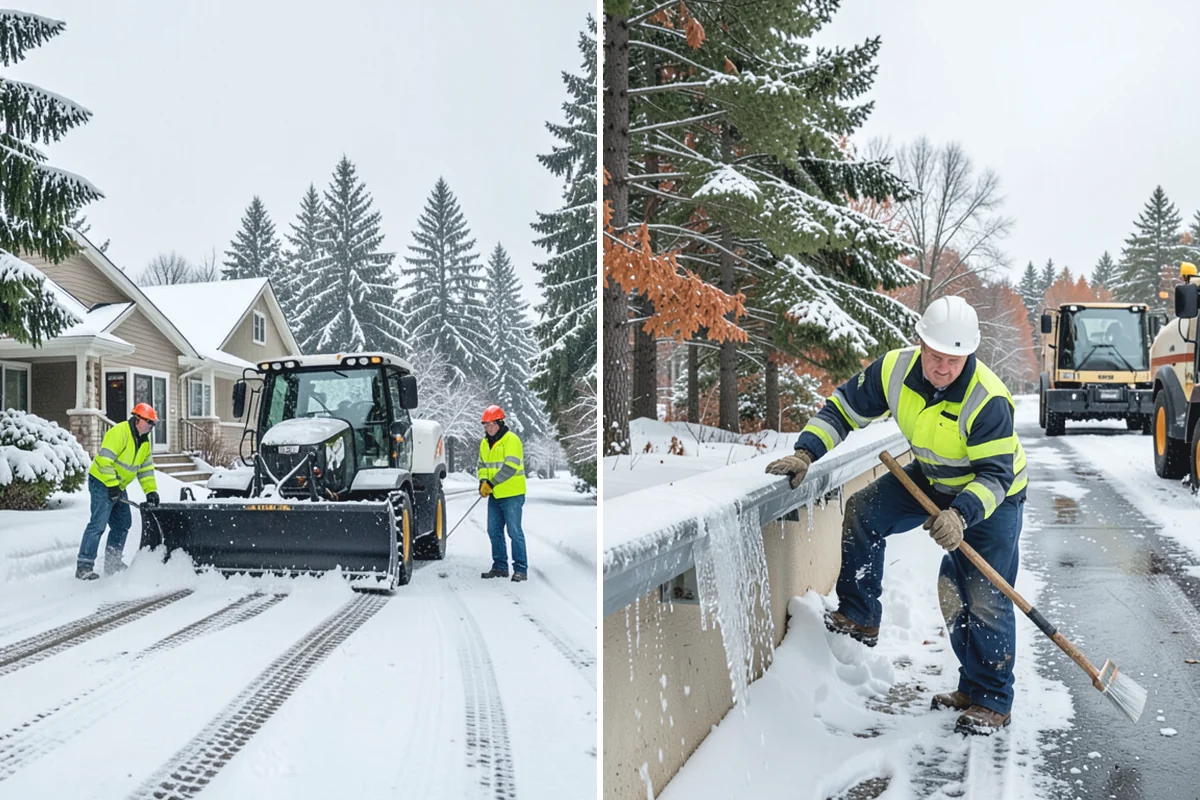 Sidewalk Tractor Service in Wilkeson, Pierce County, WA - Deploy the sidewalk tractor with plow or brush and spreader