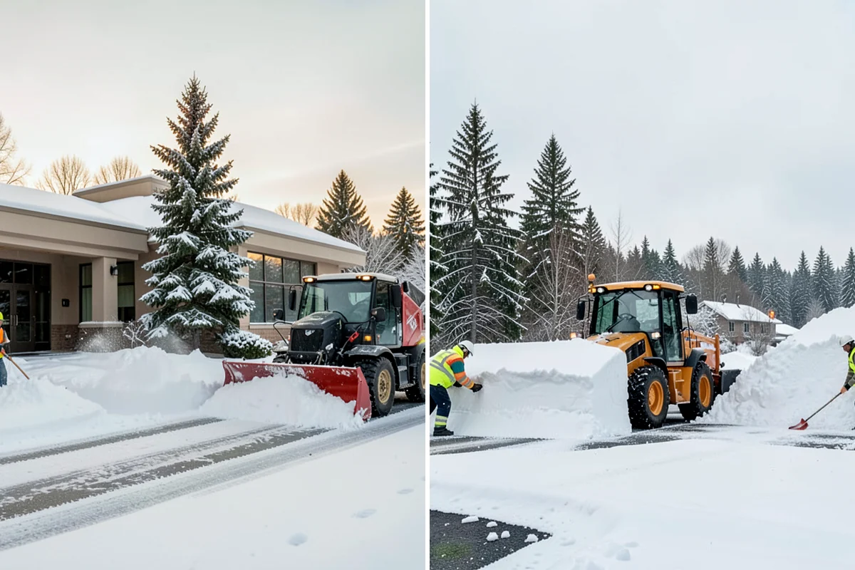 Single-Car Driveway Snow Removal in Arlington, Snohomish County, WA - We clear the driveway to the pavement