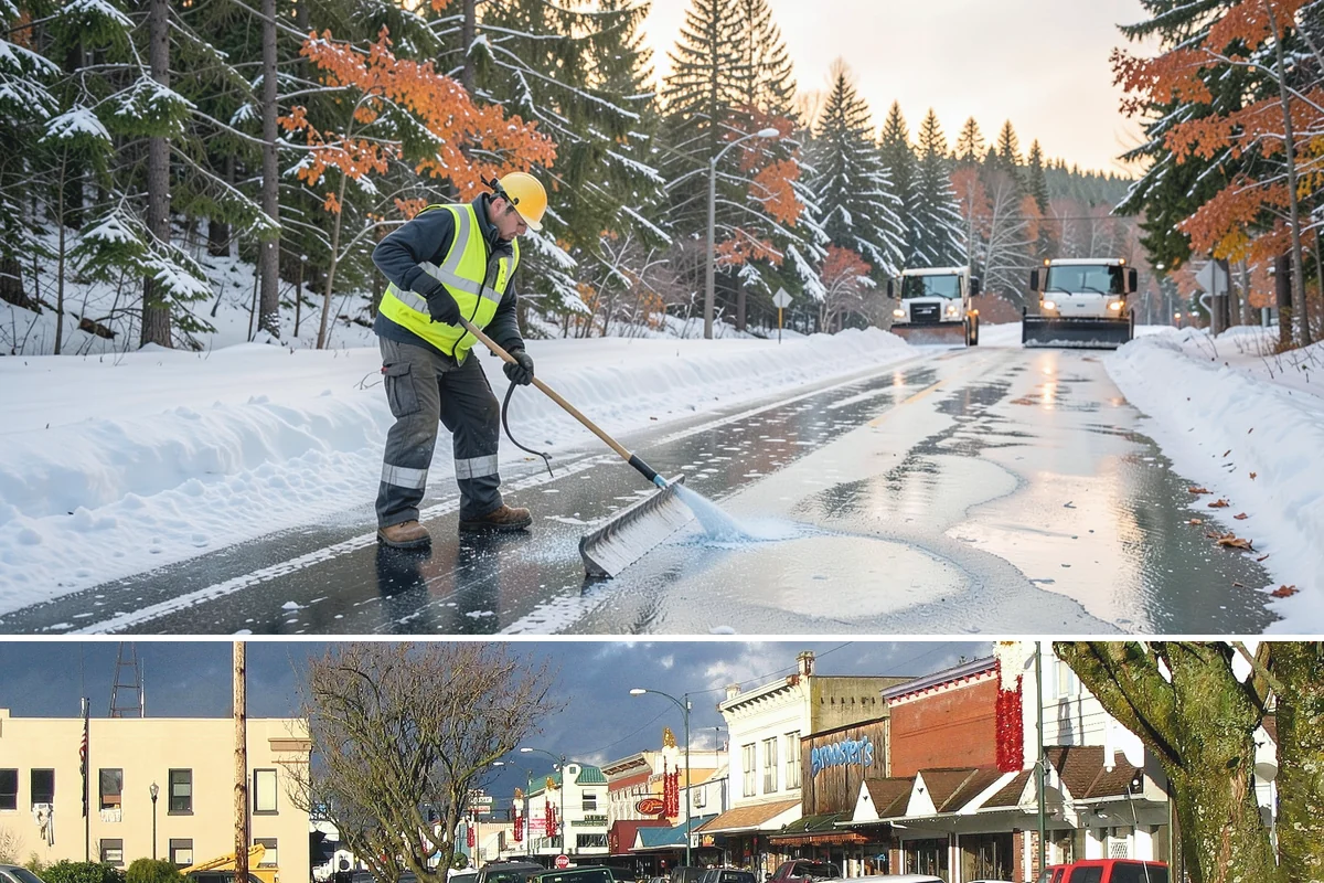 Single-Car Driveway Snow Removal in Arlington, Snohomish County, WA - Single-car driveway service is in highest demand during lowland snow events from December to February.