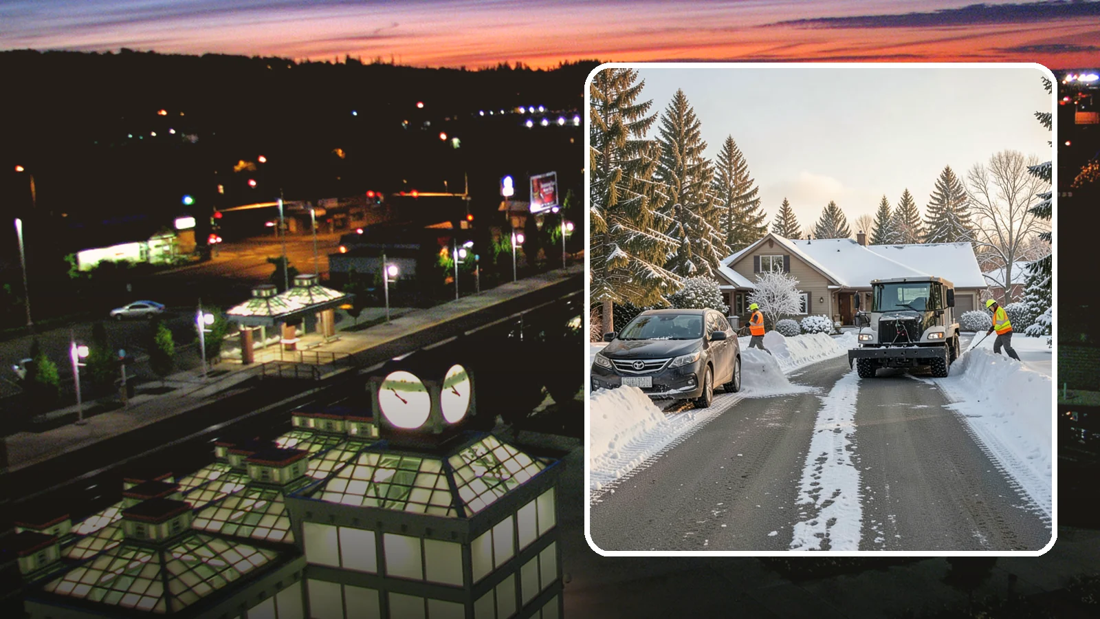 Single-Car Driveway Snow Removal in Auburn, King County, WA - We clear compact single-car driveways quickly so you can get out the door on a snowy Western Washington morning.