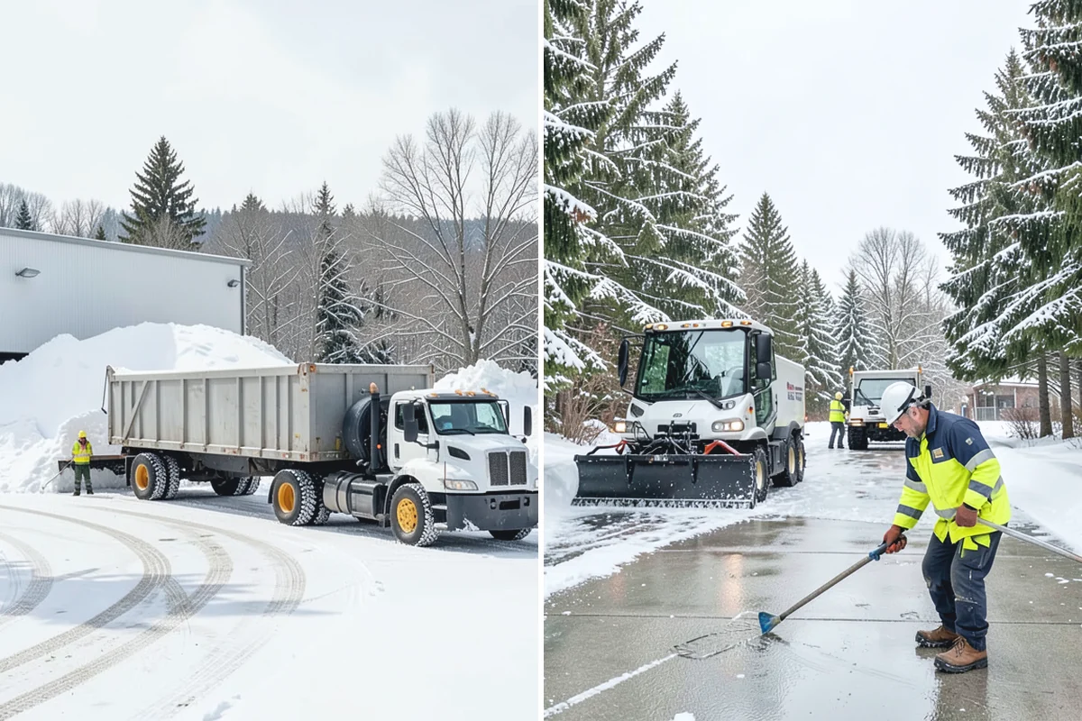 Single-Car Driveway Snow Removal in Auburn, King County, WA - We clear the driveway to the pavement