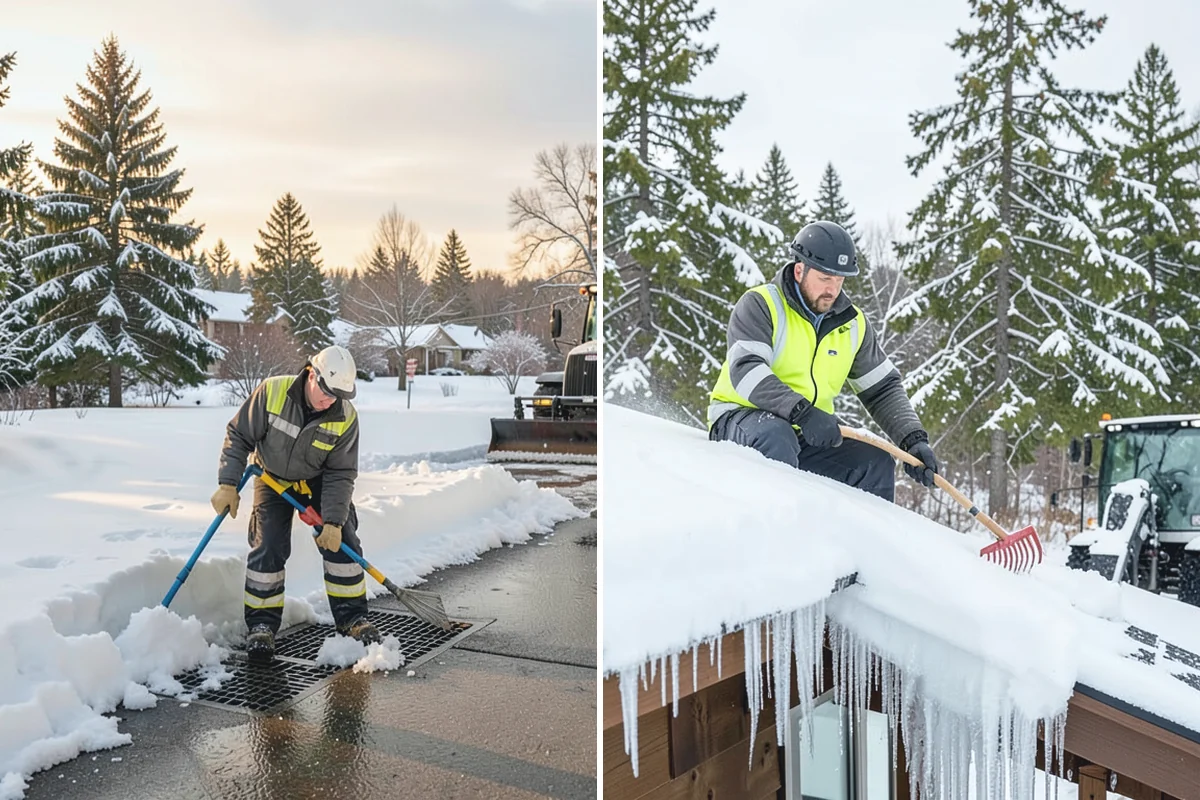 Single-Car Driveway Snow Removal in Beaux Arts Village, King County, WA - We clear the driveway to the pavement