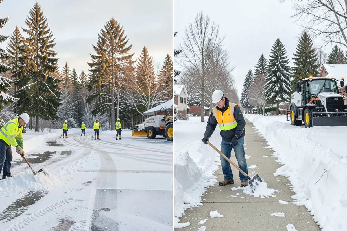 Single-Car Driveway Snow Removal in Bonney Lake, Pierce County, WA - We clear the driveway to the pavement