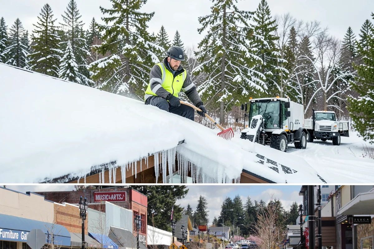 Single-Car Driveway Snow Removal in Bothell, King County, WA - Single-car driveway service is in highest demand during lowland snow events from December to February.
