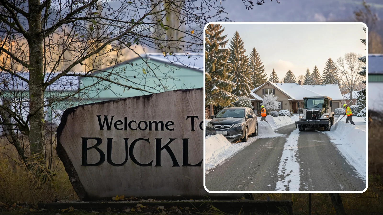 Single-Car Driveway Snow Removal in Buckley, Pierce County, WA - We clear compact single-car driveways quickly so you can get out the door on a snowy Western Washington morning.