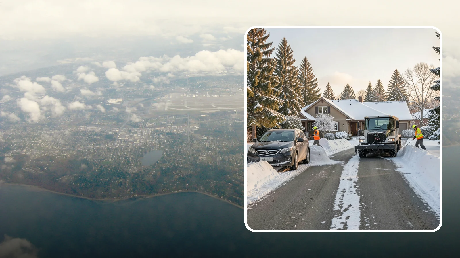 Single-Car Driveway Snow Removal in Burien, King County, WA - We clear compact single-car driveways quickly so you can get out the door on a snowy Western Washington morning.