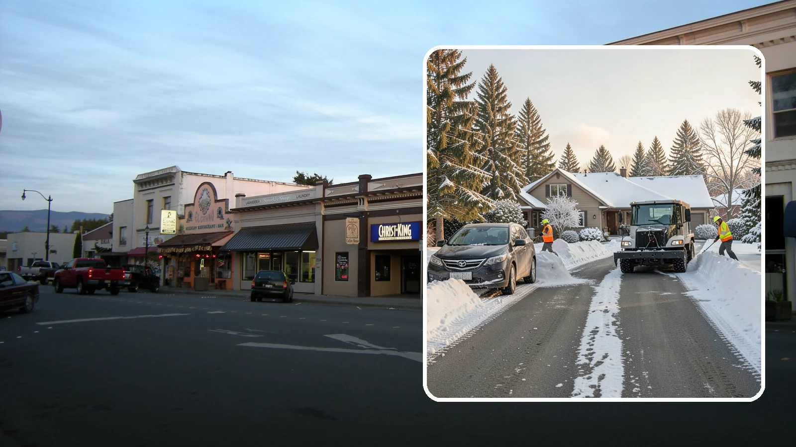 Single-Car Driveway Snow Removal in Burlington, Skagit County, WA - We clear compact single-car driveways quickly so you can get out the door on a snowy Western Washington morning.