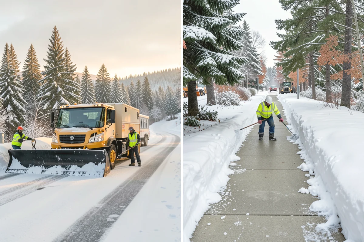 Single-Car Driveway Snow Removal in Burlington, Skagit County, WA - We clear the driveway to the pavement