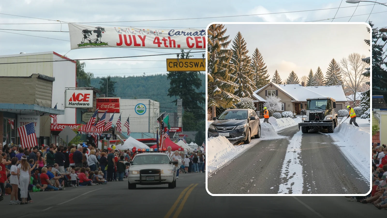 Single-Car Driveway Snow Removal in Carnation, King County, WA - We clear compact single-car driveways quickly so you can get out the door on a snowy Western Washington morning.