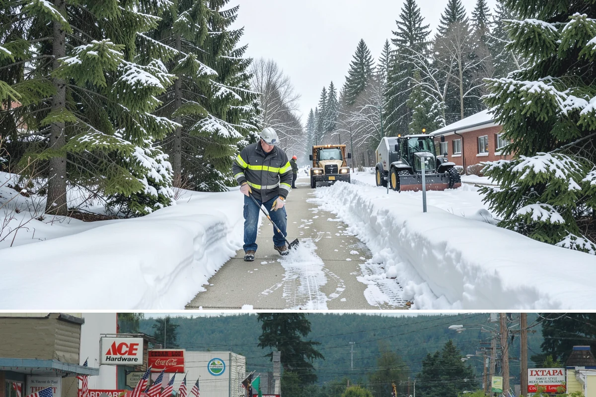 Single-Car Driveway Snow Removal in Carnation, King County, WA - Single-car driveway service is in highest demand during lowland snow events from December to February.